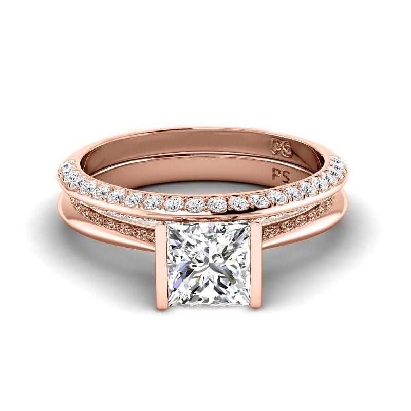 0.90 - 6.40 CT Round Cut Diamonds - Bridal Set - Primestyle.com