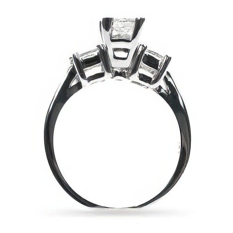 0.90 CT Princess Cut Diamonds - Three Stone Ring - Primestyle.com