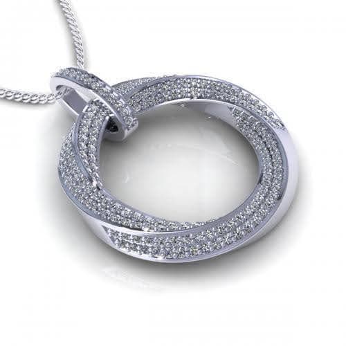 0.90 CT Round Cut Diamonds - Diamond Pendant