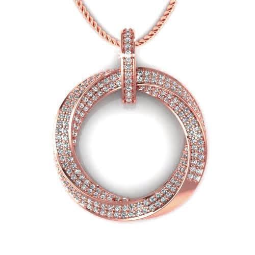 0.90 CT Round Cut Natural Diamonds - Diamond Pendants - Primestyle.com