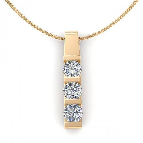 0.90 CT Round Cut Diamonds - Diamond Pendant - Primestyle.com