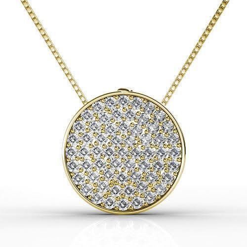 0.90 CT Round Cut Natural Diamonds - Diamond Pendants
