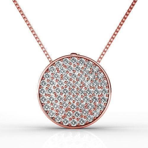 0.90 CT Round Cut Diamonds - Diamond Pendant - Primestyle.com