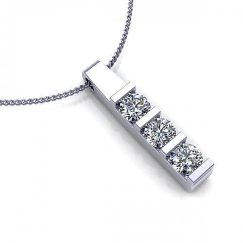 0.90 CT Round Cut Diamonds - Diamond Pendant - Primestyle.com