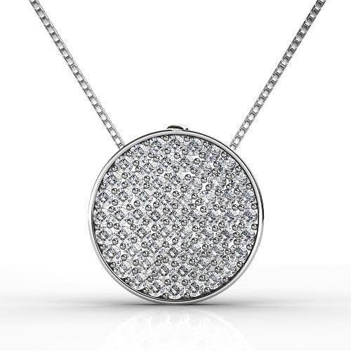 0.90 CT Round Cut Diamonds - Diamond Pendant - Primestyle.com