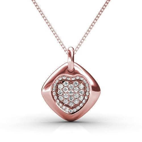0.90 CT Round Cut Natural Diamonds - Heart Pendants - Primestyle.com