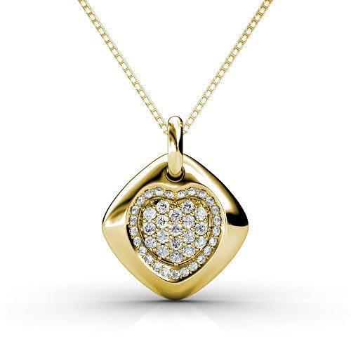 0.90 CT Round Cut Natural Diamonds - Heart Pendants