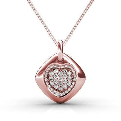 0.90 CT Round Cut Diamonds - Heart Pendant - Primestyle.com