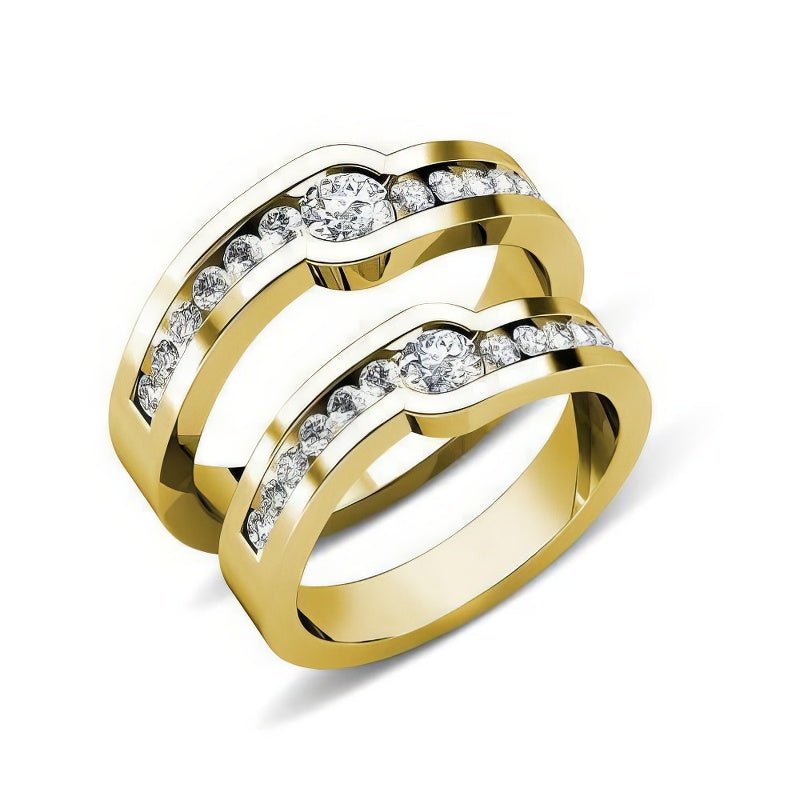 0.90 CT Round Cut Natural Diamonds - Wedding Sets - Primestyle.com