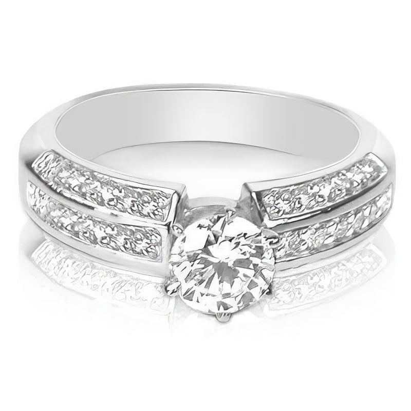 0.95-2.10 CT Round Cut Natural Diamonds - Engagement Ring