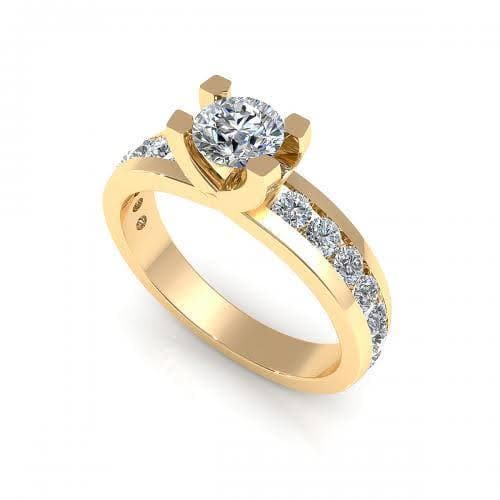 0.95-2.10 CT Round Cut Natural Diamonds - Engagement Ring
