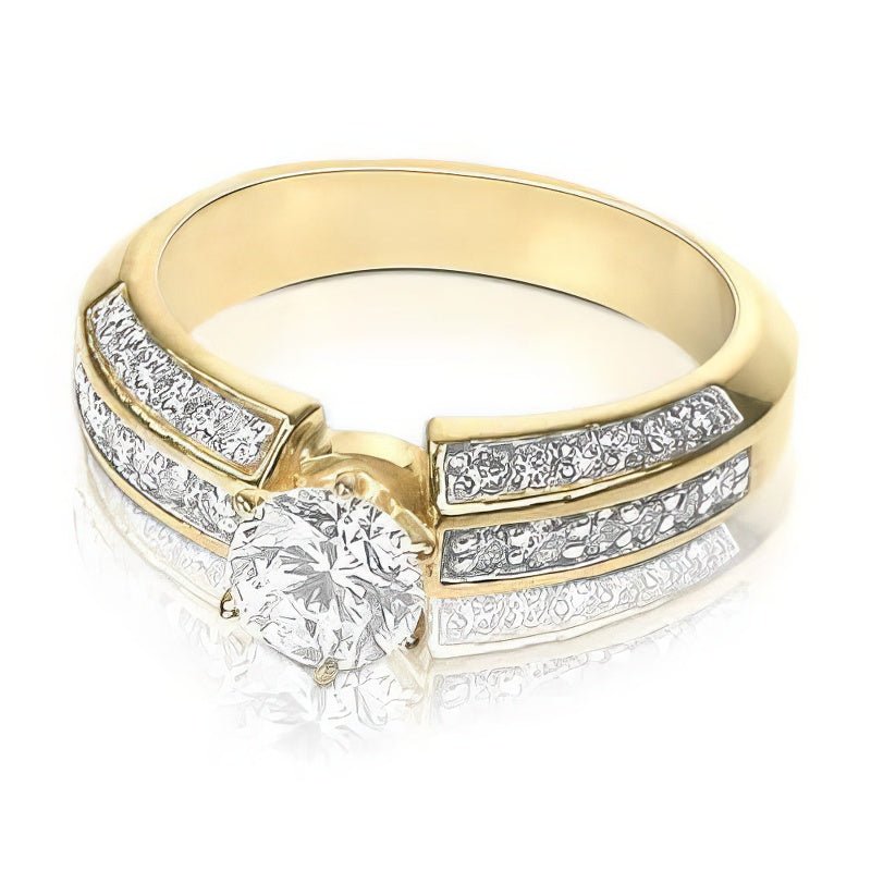 0.95-2.10 CT Round Cut Natural Diamonds - Engagement Ring