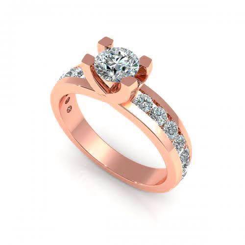 0.95-2.10 CT Round Cut Natural Diamonds - Engagement Ring