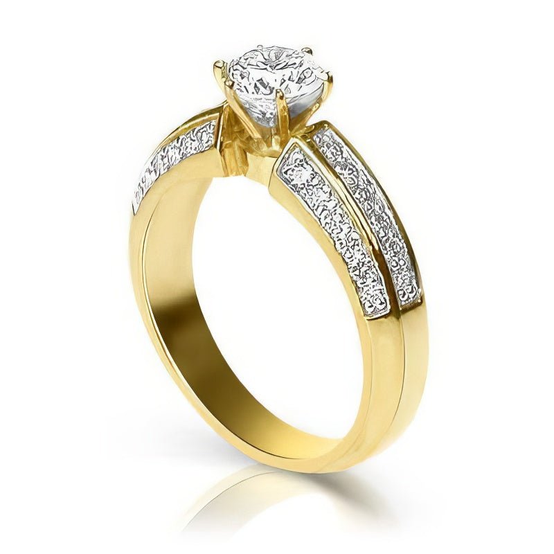 0.95-2.10 CT Round Cut Natural Diamonds - Engagement Ring