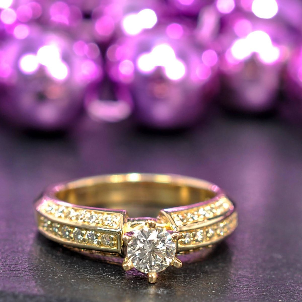 0.95-2.10 CT Round Cut Natural Diamonds - Engagement Ring