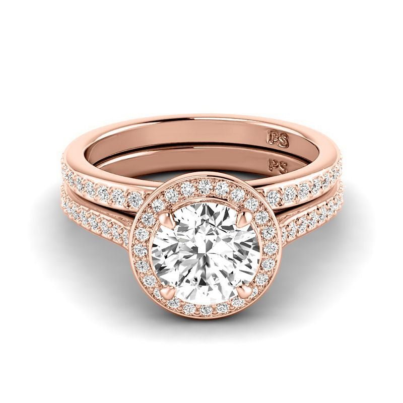 0.95 - 6.45 CT Round Cut Diamonds - Bridal Set - Primestyle.com