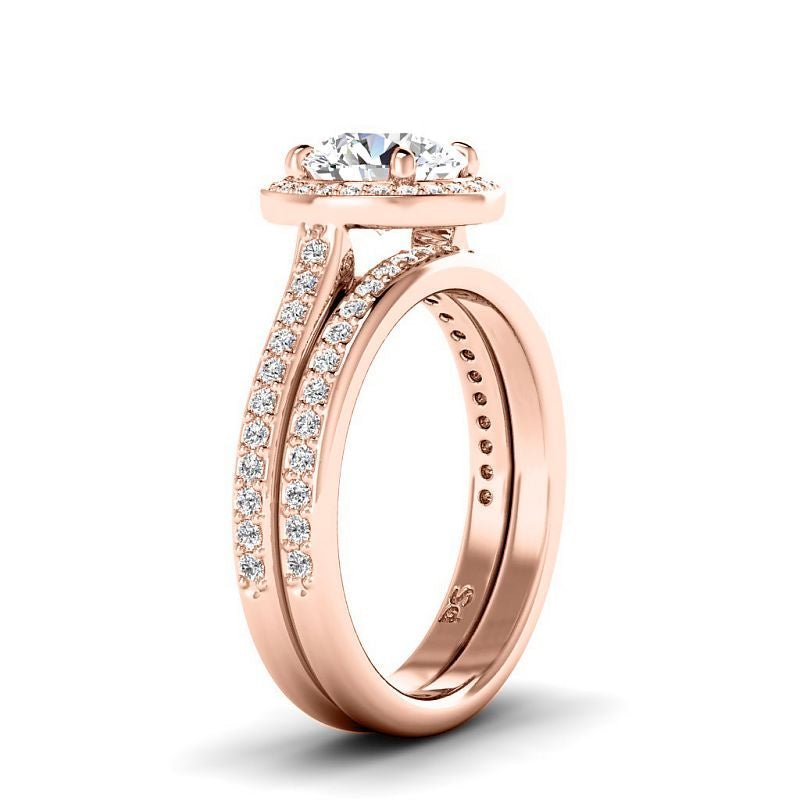 0.95 - 6.45 CT Round Cut Diamonds - Bridal Set - Primestyle.com