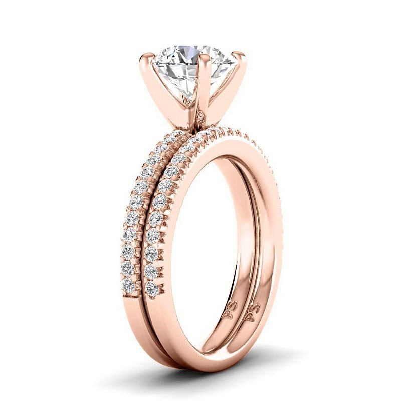 0.95 - 6.45 CT Round Cut Diamonds - Bridal Set - Primestyle.com