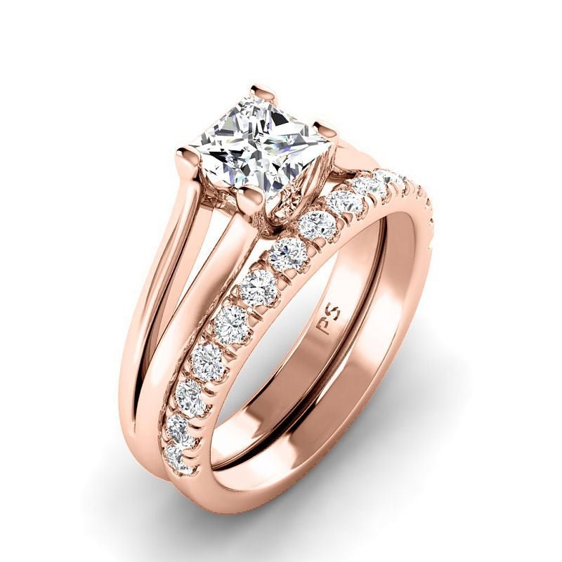 0.95-6.45 CT Round Cut Diamonds - Bridal Set