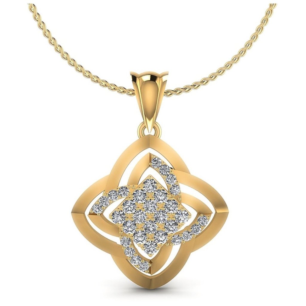 0.95 CT Round Cut Natural Diamonds - Fashion Pendants - Primestyle.com