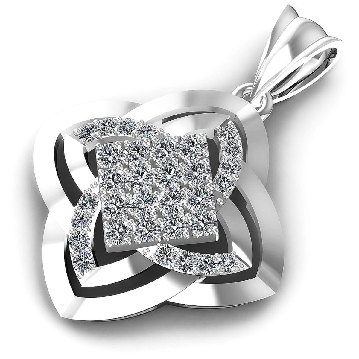 0.95 CT Round Cut Natural Diamonds - Fashion Pendants