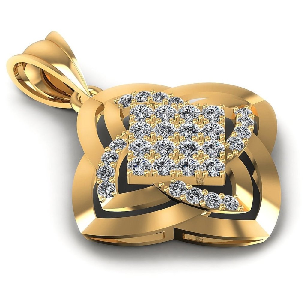 0.95 CT Round Cut Natural Diamonds - Fashion Pendants