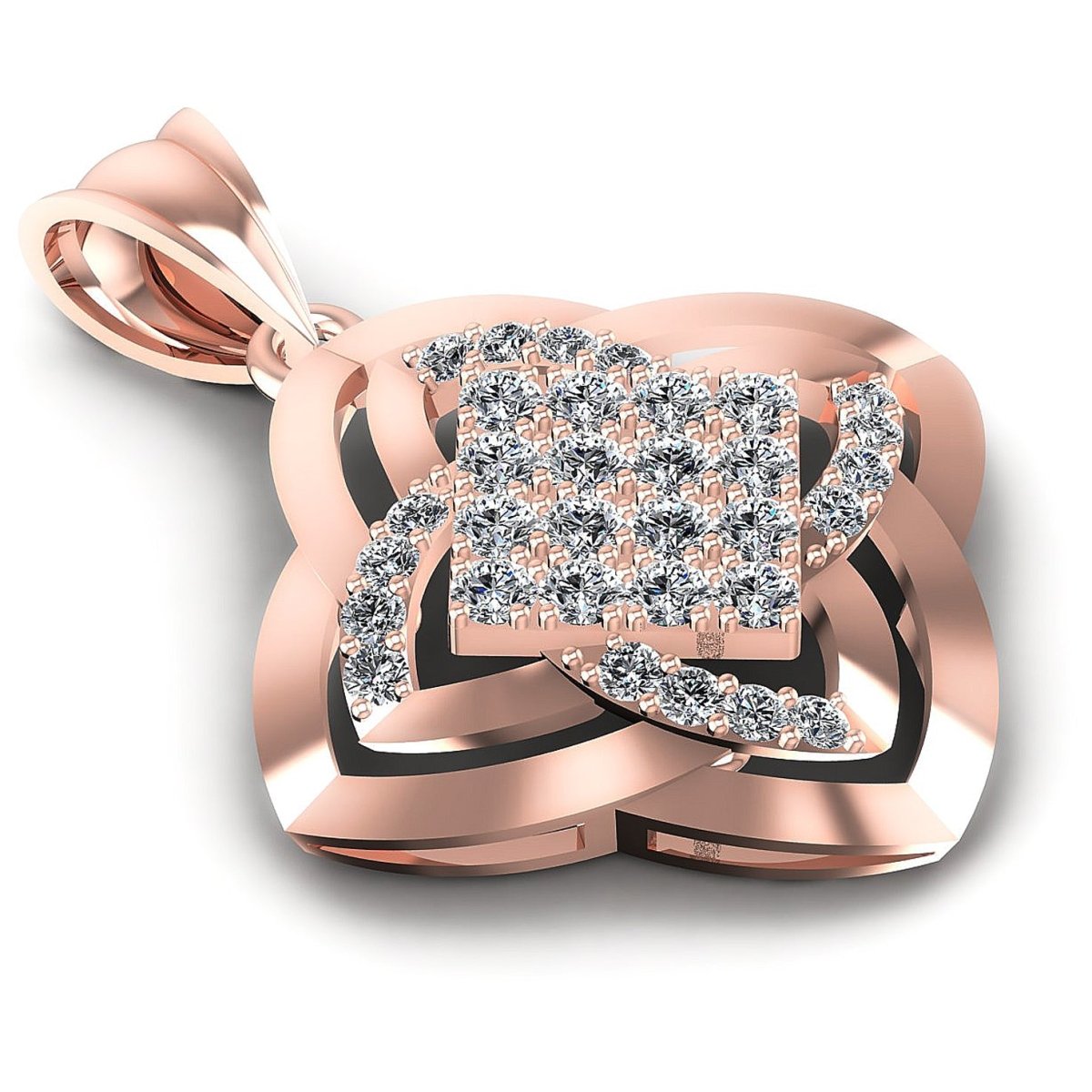 0.95 CT Round Cut Natural Diamonds - Fashion Pendants