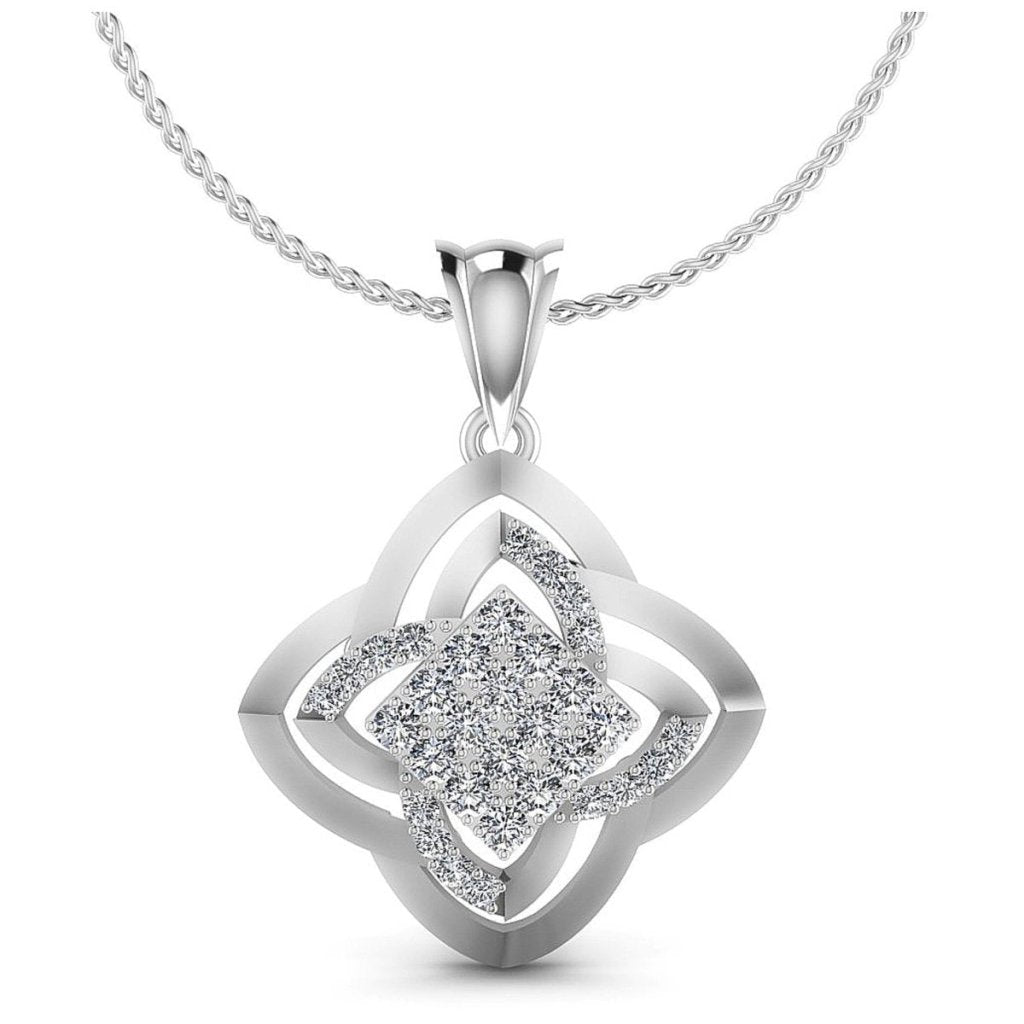 0.95 CT Round Cut Natural Diamonds - Fashion Pendants - Primestyle.com