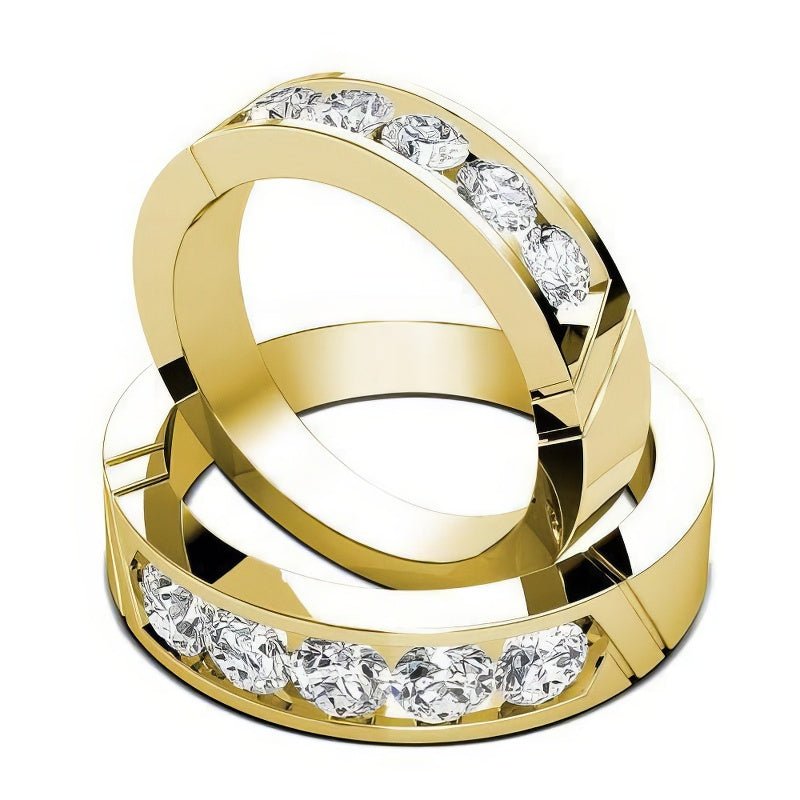 0.95 CT Round Cut Diamonds - Wedding Set - Primestyle.com