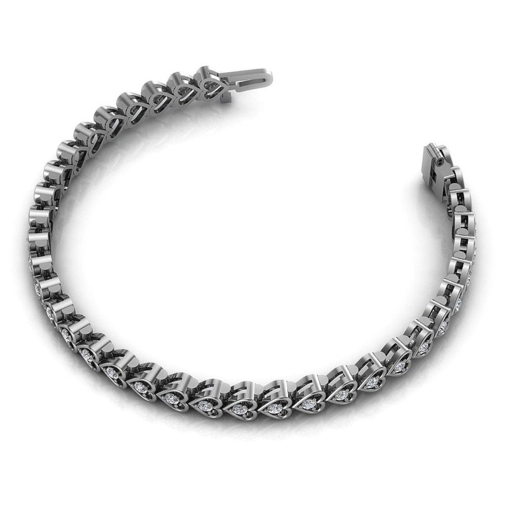 1.00-2.00 CT Round Cut Natural Diamonds - Diamond Bracelets