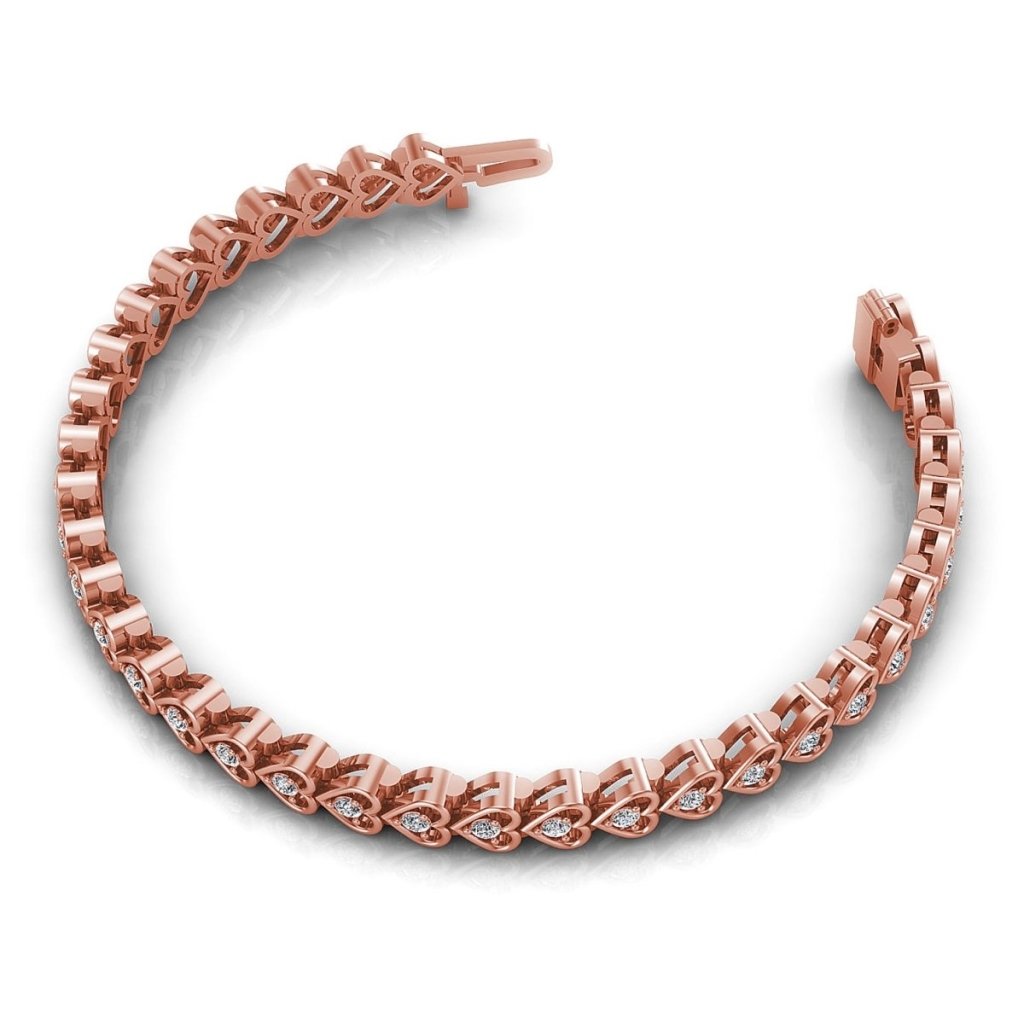 1.00 - 2.00 CT Round Cut Diamonds - Diamond Bracelet - Primestyle.com