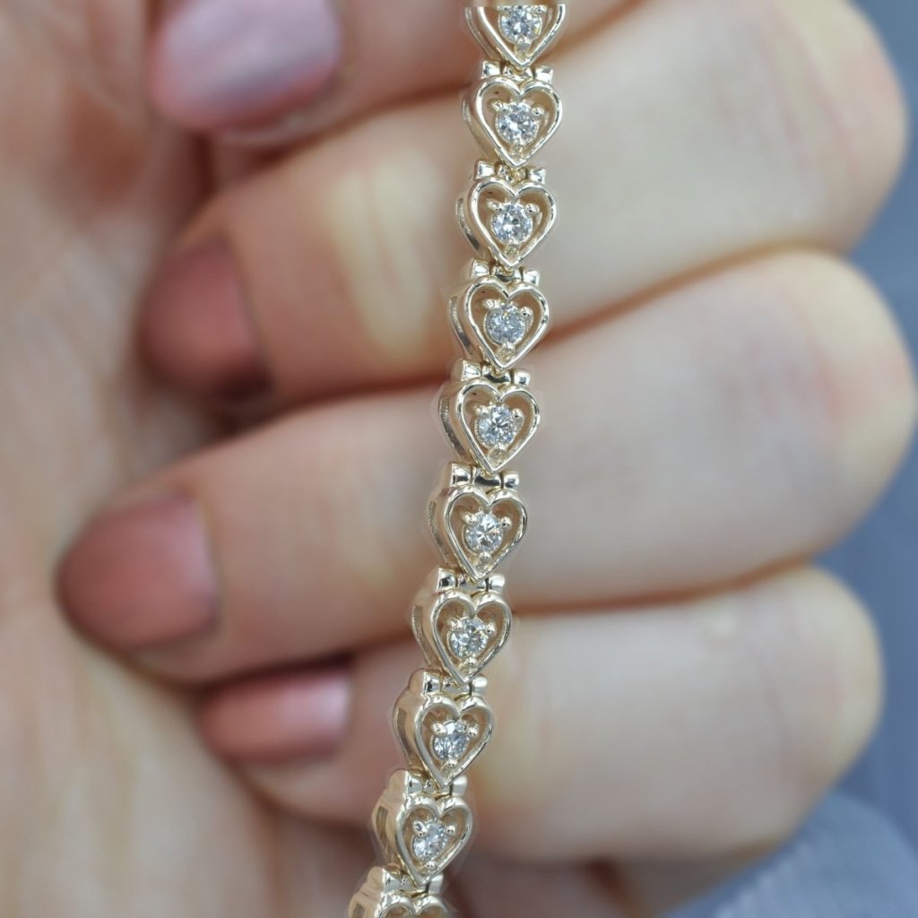1.00-2.00 CT Round Cut Natural Diamonds - Diamond Bracelets