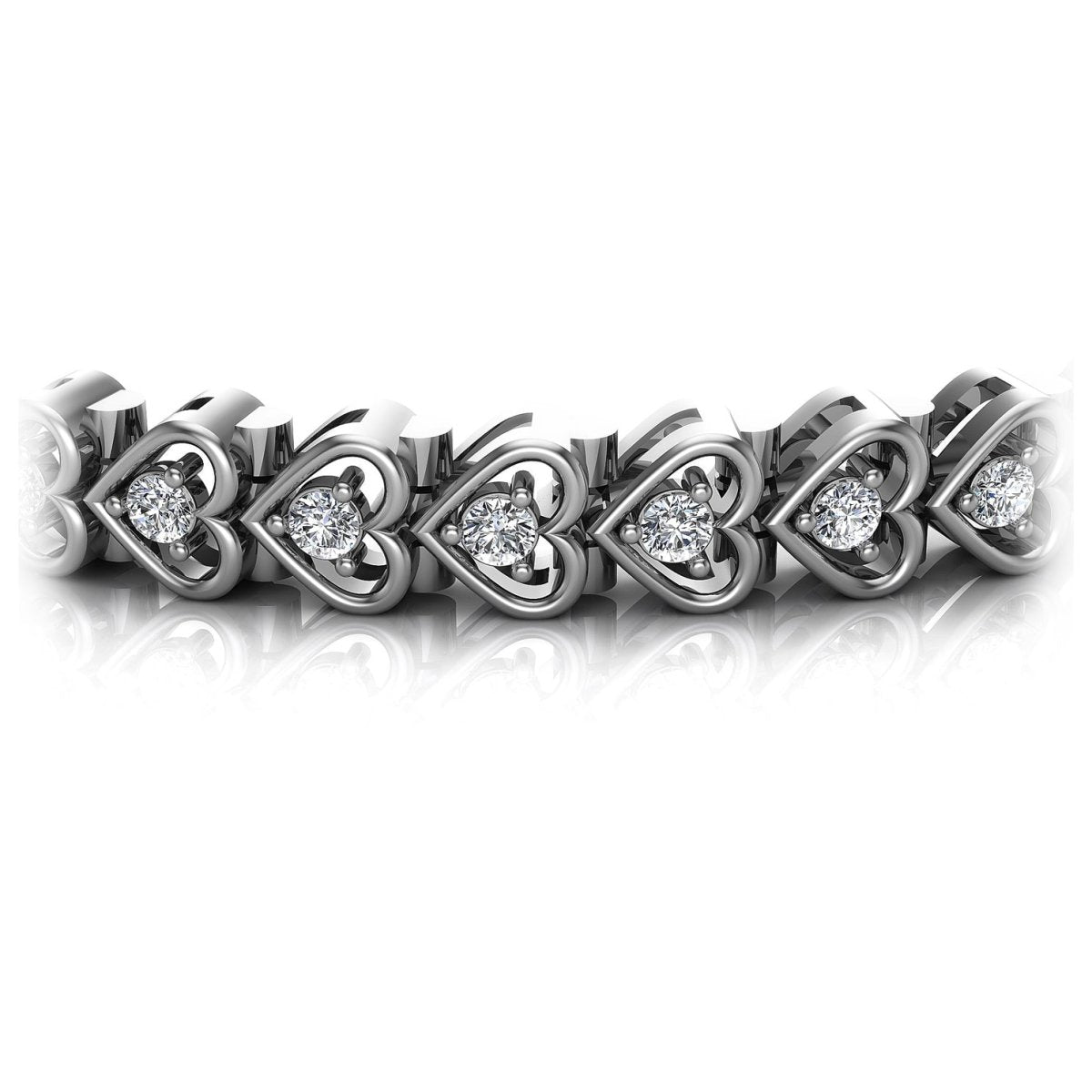 1.00-2.00 CT Round Cut Diamonds - Diamond Bracelet