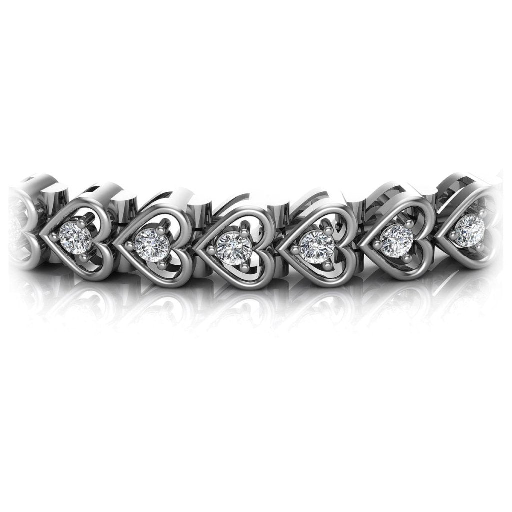 1.00-2.00 CT Round Cut Natural Diamonds - Diamond Bracelets