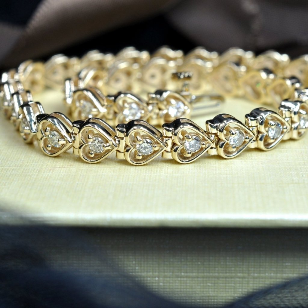 1.00 - 2.00 CT Round Cut Diamonds - Diamond Bracelet - Primestyle.com