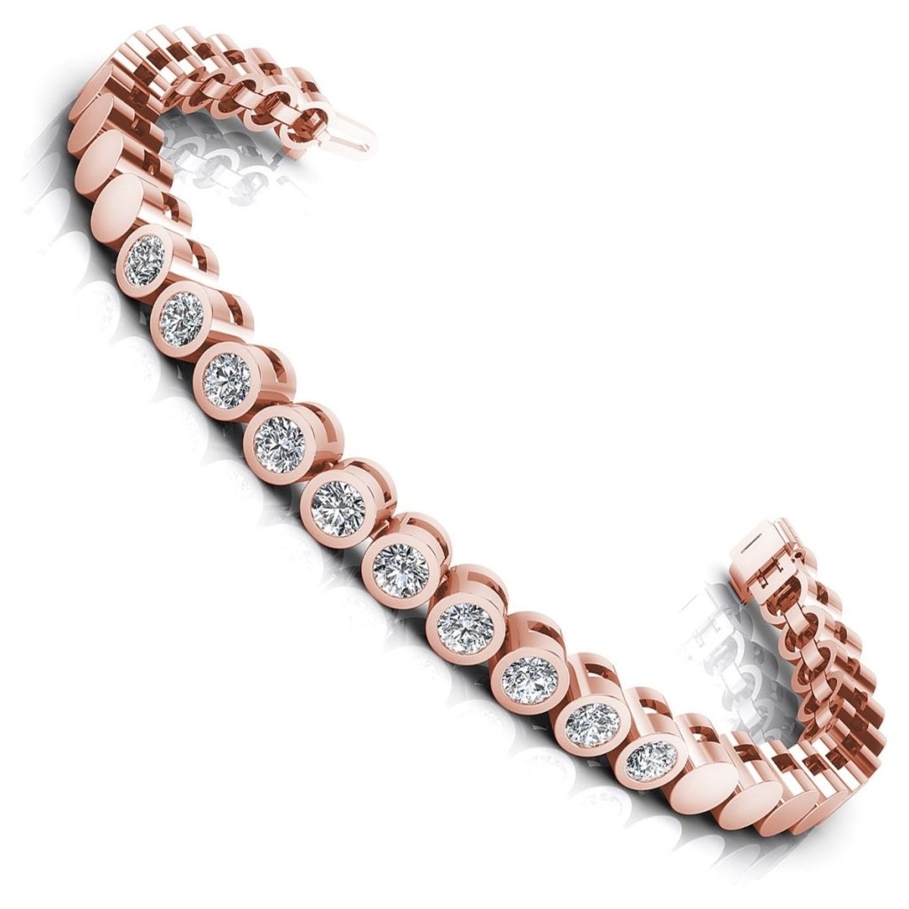 1.00-2.00 CT Round Cut Natural Diamonds - Tennis Bracelet