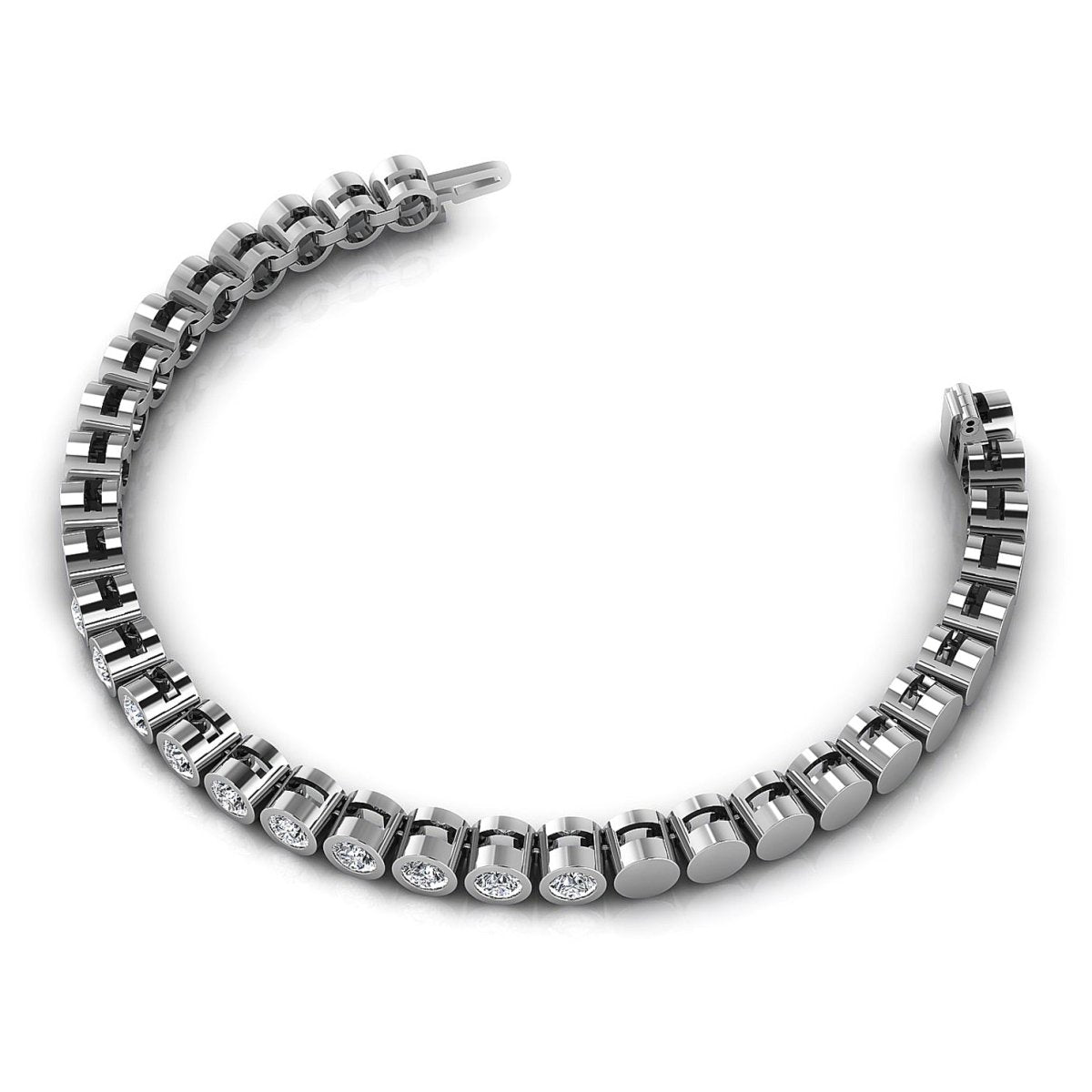 1.00-2.00 CT Round Cut Diamonds - Tennis Bracelet