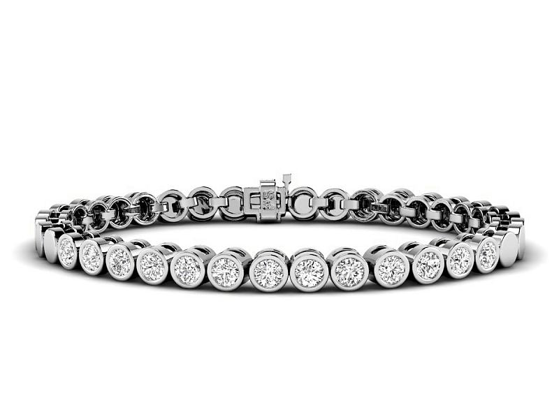 1.00-2.00 CT Round Cut Diamonds - Tennis Bracelet