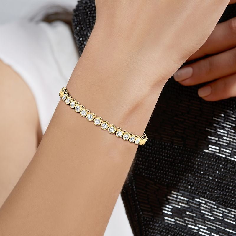 1.00 - 2.00 CT Round Cut Lab Grown Diamonds - Tennis Bracelet - Primestyle.com