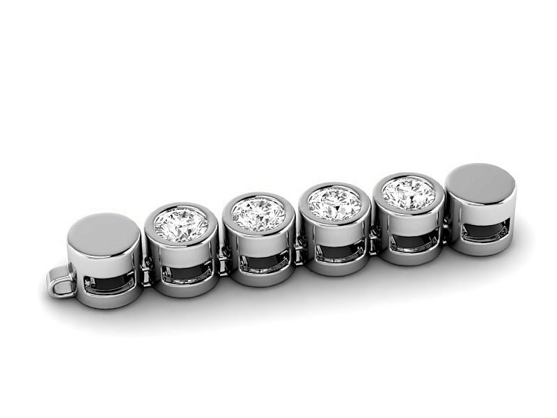 1.00-2.00 CT Round Cut Diamonds - Tennis Bracelet