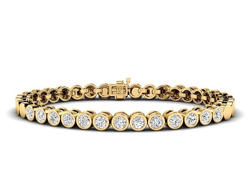 1.00 - 2.00 CT Round Cut Lab Grown Diamonds - Tennis Bracelet - Primestyle.com