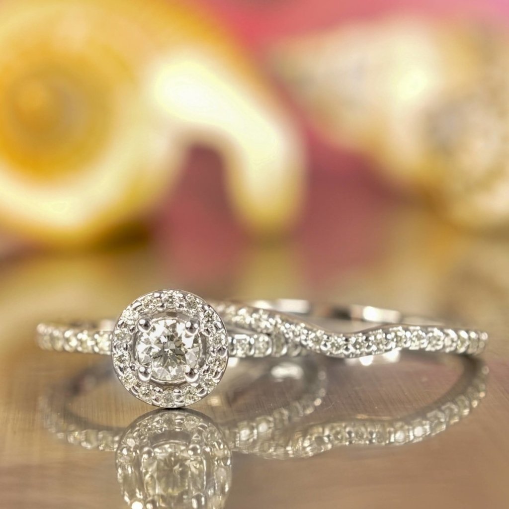 1.00 - 2.15 CT Round Cut Natural Diamonds - Bridal Set - Primestyle.com