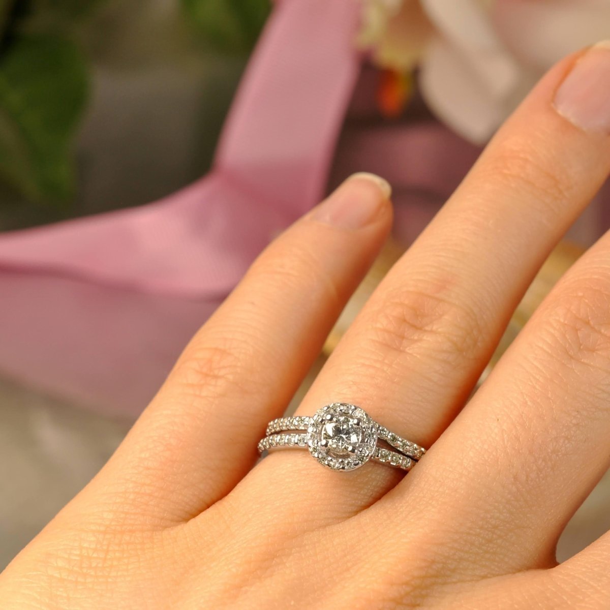 1.00-2.15 CT Round Cut Diamonds - Bridal Set - Primestyle.com