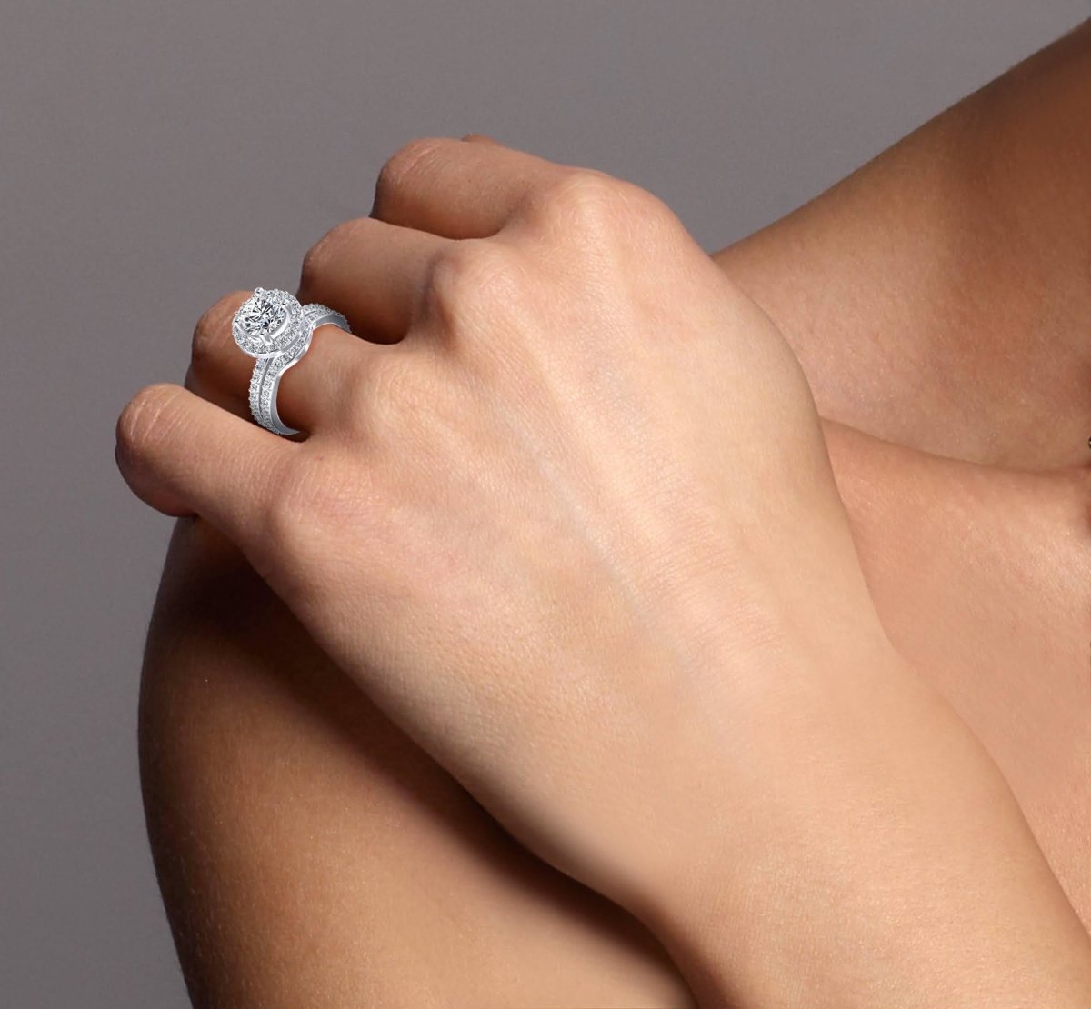 1.00-2.15 CT Round Cut Diamonds - Bridal Set - Primestyle.com