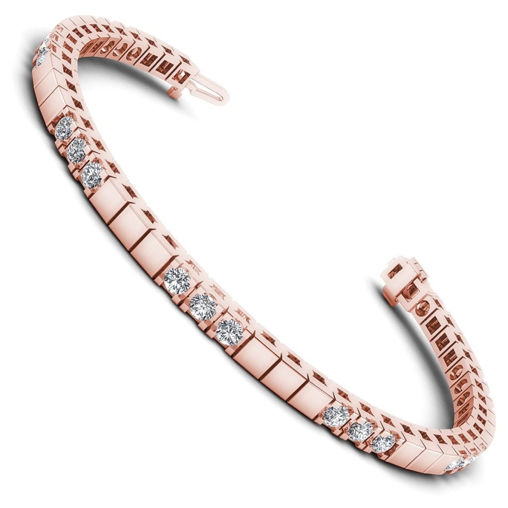 1.00 - 3.00 CT Round Cut Diamonds - Tennis Bracelet - Primestyle.com