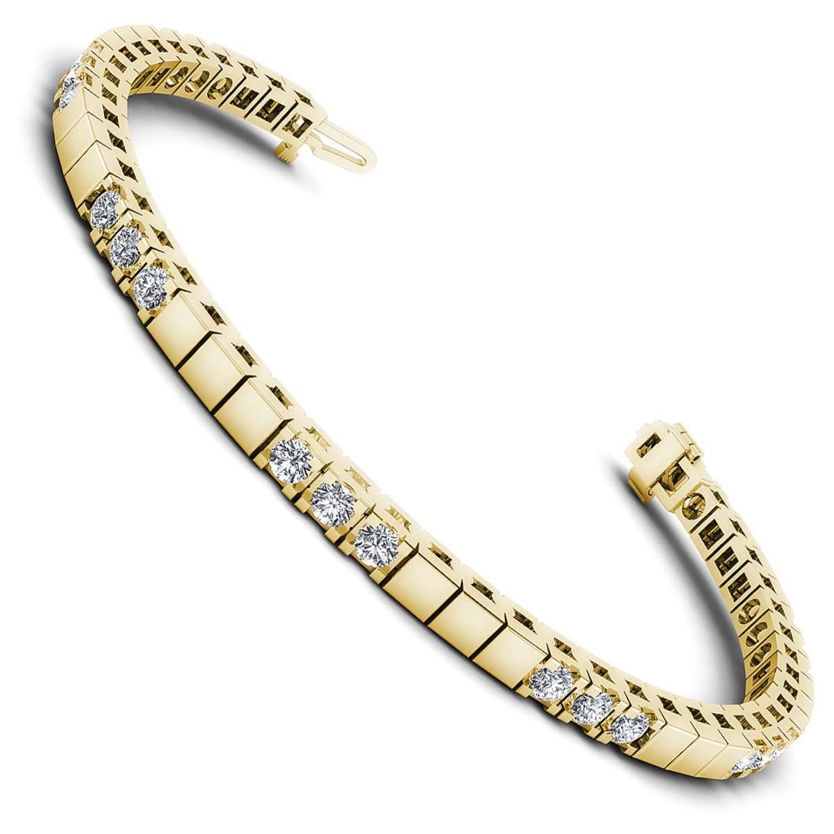 1.00-3.00 CT Round Cut Diamonds - Tennis Bracelet - Primestyle.com