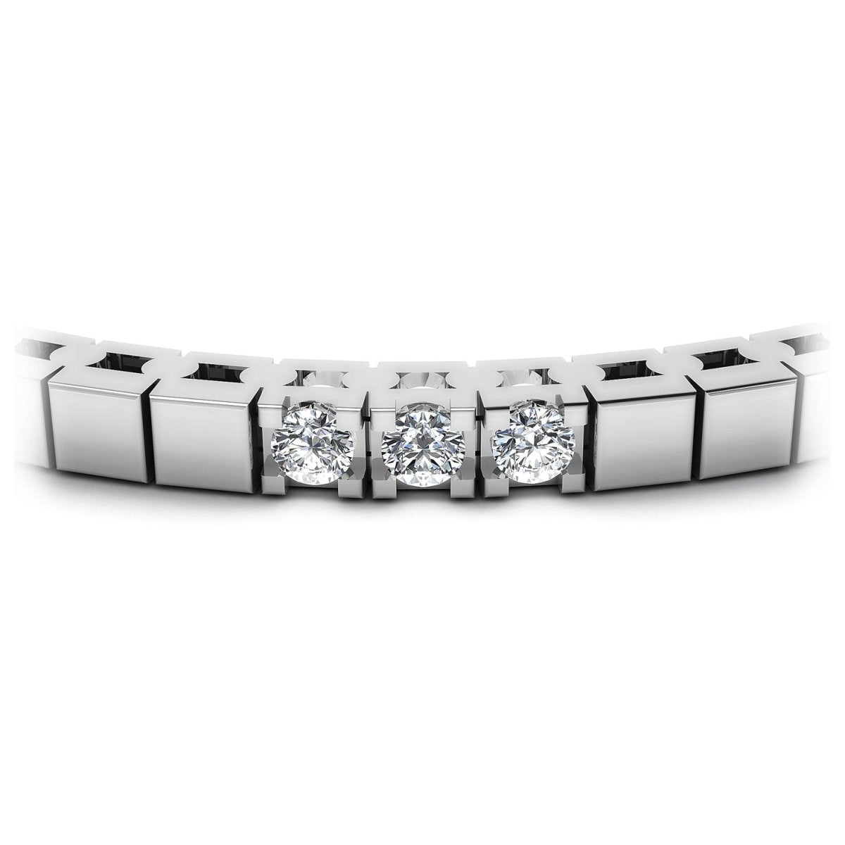 1.00-3.00 CT Round Cut Diamonds - Tennis Bracelet - Primestyle.com