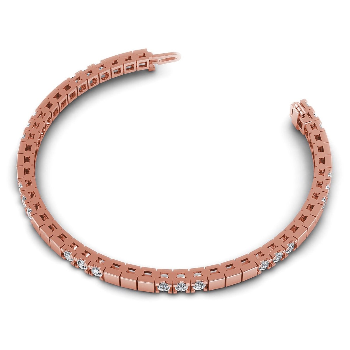 1.00-3.00 CT Round Cut Diamonds - Tennis Bracelet - Primestyle.com