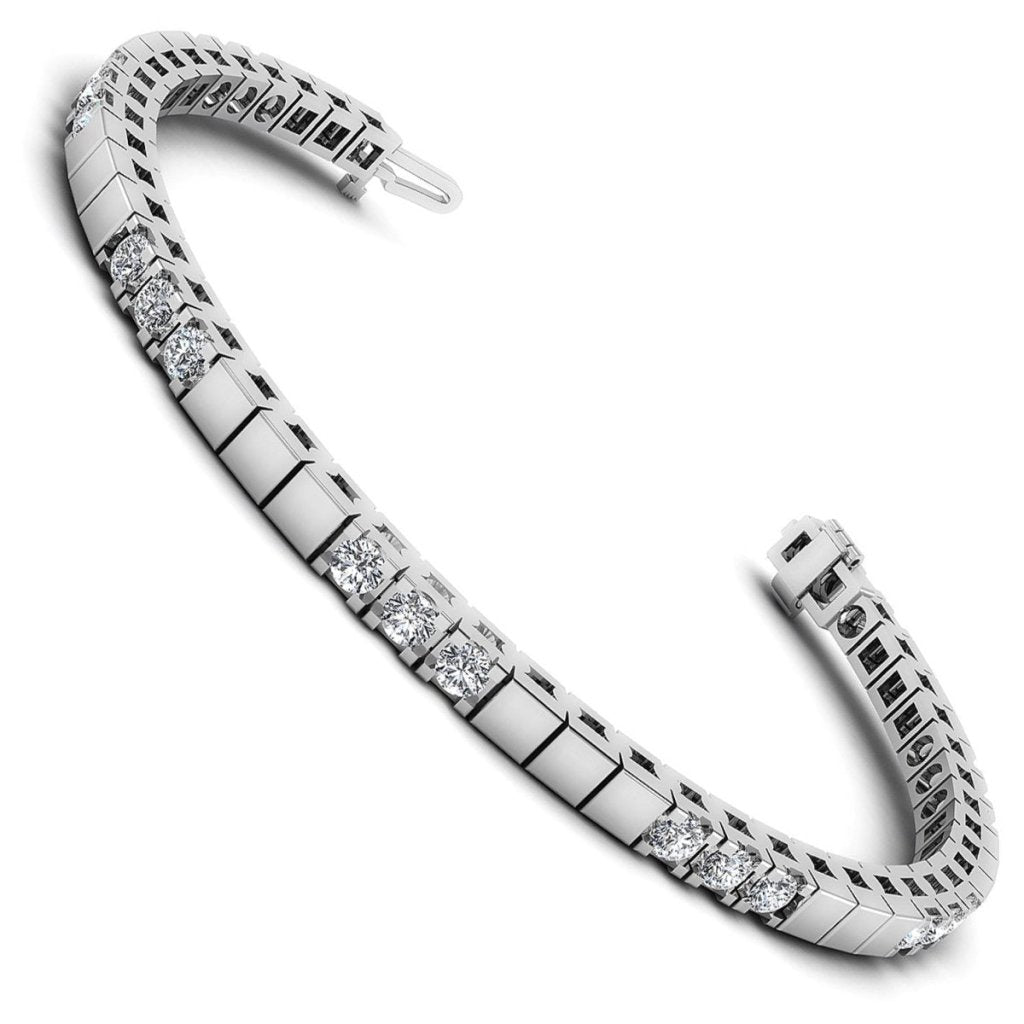1.00 - 3.00 CT Round Cut Diamonds - Tennis Bracelet - Primestyle.com