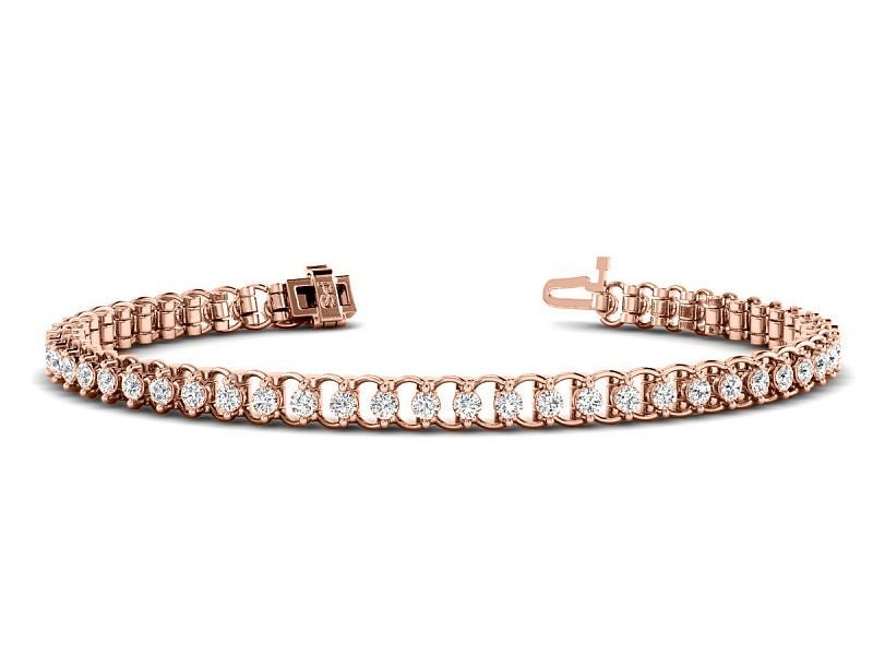1.00-3.00 CT Round Cut Lab Grown Diamonds - Tennis Bracelet - Primestyle.com
